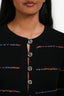 Pre-Loved Chanel™ 2023 Black/Multicolour Cashmere/Wool Stripe Long Sleeve Dress Size 36
