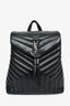Saint Laurent Black Leather Medium LouLou Backpack