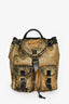 Giuseppe Zanotti Metallic Gold Double Pocket Backpack