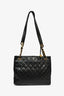 Pre-Loved Chanel™ 1994-96 Vintage Black Lambskin Quilted Chain Interlocking CC Charm Tote Bag