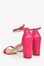 Stuart Weitzman Pink/Red Leather Colour Block Heels Size 8