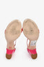 Stuart Weitzman Pink/Red Leather Colour Block Heels Size 8