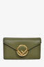 Fendi Olive Green Leather 'F Is Fendi' Belt Bag On Chain