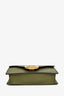 Fendi Olive Green Leather 'F Is Fendi' Belt Bag On Chain