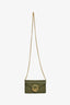 Fendi Olive Green Leather 'F Is Fendi' Belt Bag On Chain