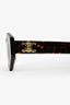 Celine Tortoiseshell Triomphe Oval Sunglasses