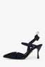 Fendi Blue Suede 'Coibri' Heels Size 35.5
