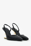 Fendi Black Leather F 'Fendi First' Mule Heels Size 36