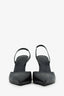 Fendi Black Leather F 'Fendi First' Mule Heels Size 36