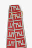 Fendi Red Zucca Canvas Adjustable Bag Strap