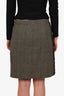 Miu Miu Grey/Green Beaded Sequin Mini Skirt Size 42