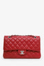 Pre-Loved Chanel™ 2012-13 Red Quilted Lambskin Medium Classic Double Flap Bag