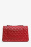 Pre-Loved Chanel™ 2012-13 Red Quilted Lambskin Medium Classic Double Flap Bag