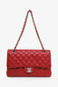 Pre-Loved Chanel™ 2012-13 Red Quilted Lambskin Medium Classic Double Flap Bag