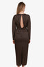 Veronica Beard Black/Yellow Patterned Open Back Maxi Dress Size 0