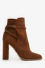 Burberrry Brown Suede Shola 100 Ankle Boots Size 38