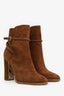 Burberrry Brown Suede Shola 100 Ankle Boots Size 38