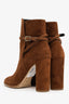 Burberrry Brown Suede Shola 100 Ankle Boots Size 38