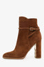 Burberrry Brown Suede Shola 100 Ankle Boots Size 38