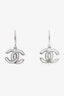 Pre-Loved Chanel™ Silver CC 'Mark' Swing Hoop Earrings