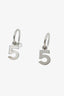 Pre-Loved Chanel™ Silver CC Number Hoop Earrings