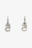 Pre-Loved Chanel™ Silver CC Number Hoop Earrings
