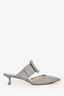 Roger Vivier Grey Patent 'In The City' Mules Size 37