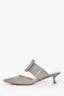 Roger Vivier Grey Patent 'In The City' Mules Size 37