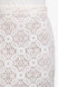 Alexander McQueen White Cotton Eyelet Midi Skirt 44