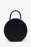 Mansur Gavriel Black Leather Circle Top Handle Bag With Strap