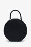 Mansur Gavriel Black Leather Circle Top Handle Bag With Strap
