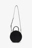 Mansur Gavriel Black Leather Circle Top Handle Bag With Strap