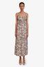 Rails Brown/Cream Justine Animal Print Maxi Dress Size Small