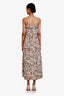 Rails Brown/Cream Justine Animal Print Maxi Dress Size Small