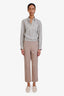 Brunello Cucinelli Beige Tapered Cotton Trousers Size 6