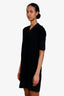 Balenciaga Black Cashmere Short Sleeve Dress Size 38