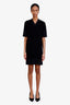 Balenciaga Black Cashmere Short Sleeve Dress Size 38