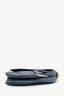 Christian Dior 2019 Blue Grained Leather Medium Saddle Bag