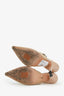 Christian Dior Beige Ribbed Fabric 'J'Adior' Slingback Heels Size 38