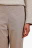 Brunello Cucinelli Beige Tapered Cotton Trousers Size 8