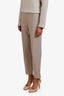 Brunello Cucinelli Beige Tapered Cotton Trousers Size 8
