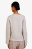 Loro Piana Beige Cashmere Knit Sweater Size 44