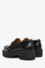 Christian Dior Black Leather 'Dior Boy' Platform Loafers Size 37.5