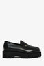 Pre-Loved Chanel™ Black Leather Interlocking CC Platform Loafers Size 39C
