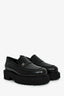 Pre-Loved Chanel™ Black Leather Interlocking CC Platform Loafers Size 39C