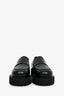 Pre-Loved Chanel™ Black Leather Interlocking CC Platform Loafers Size 39C