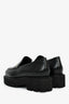 Pre-Loved Chanel™ Black Leather Interlocking CC Platform Loafers Size 39C