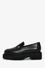 Pre-Loved Chanel™ Black Leather Interlocking CC Platform Loafers Size 39C
