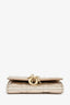 Christian Dior 2024 Champagne Gold Metallic Cannage 'My Dior Veronia' Wallet