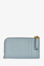 Christian Dior 2024 Baby Blue Leather 'Caro Cosmos' Zipped Card Holder